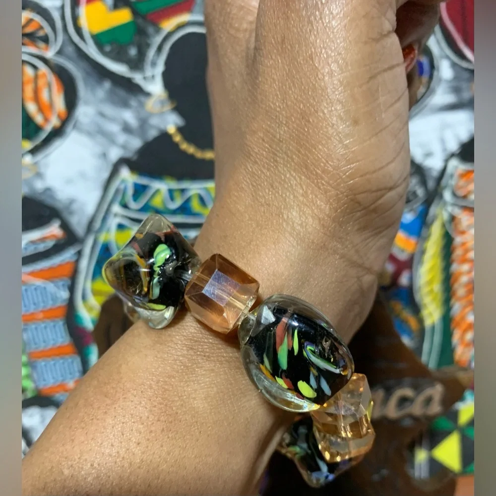 African Handmade Elegant Crystal Beaded Bracelet